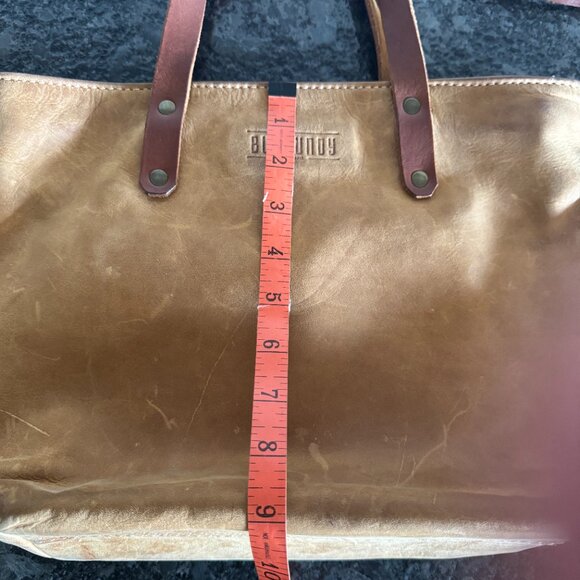 Women's toto/purse all leather shoulder/double handles by Burgundy - Picture 7 of 14